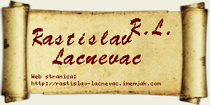 Rastislav Lačnevac vizit kartica